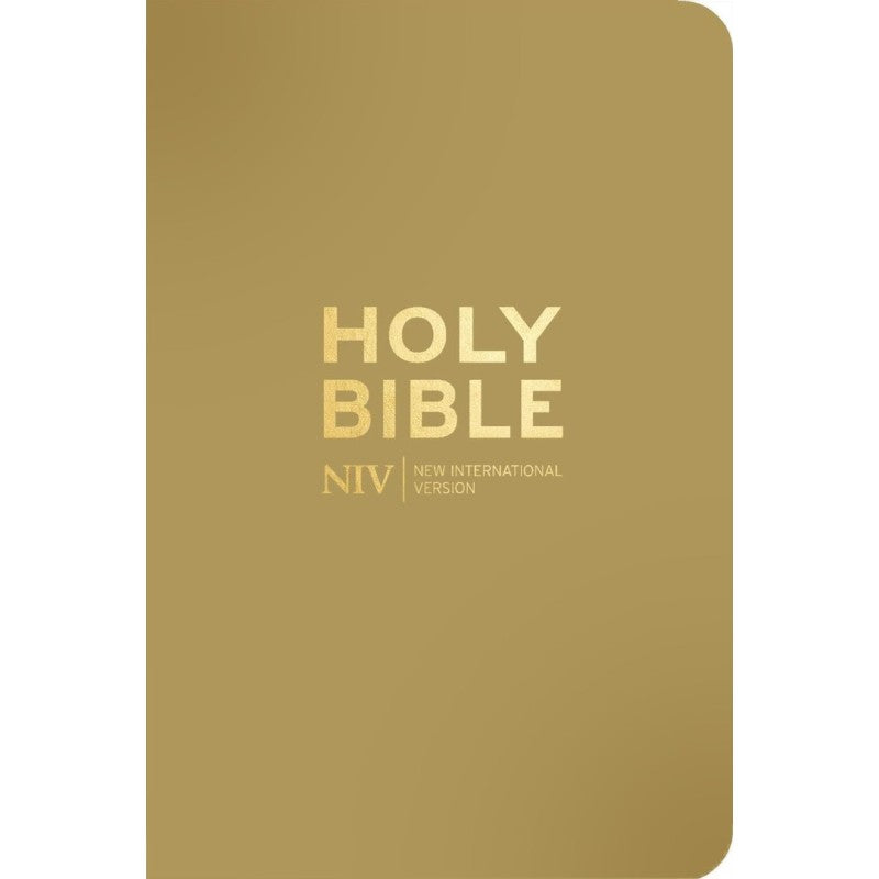 NIV Pocket Latte Bible with Gold Zip