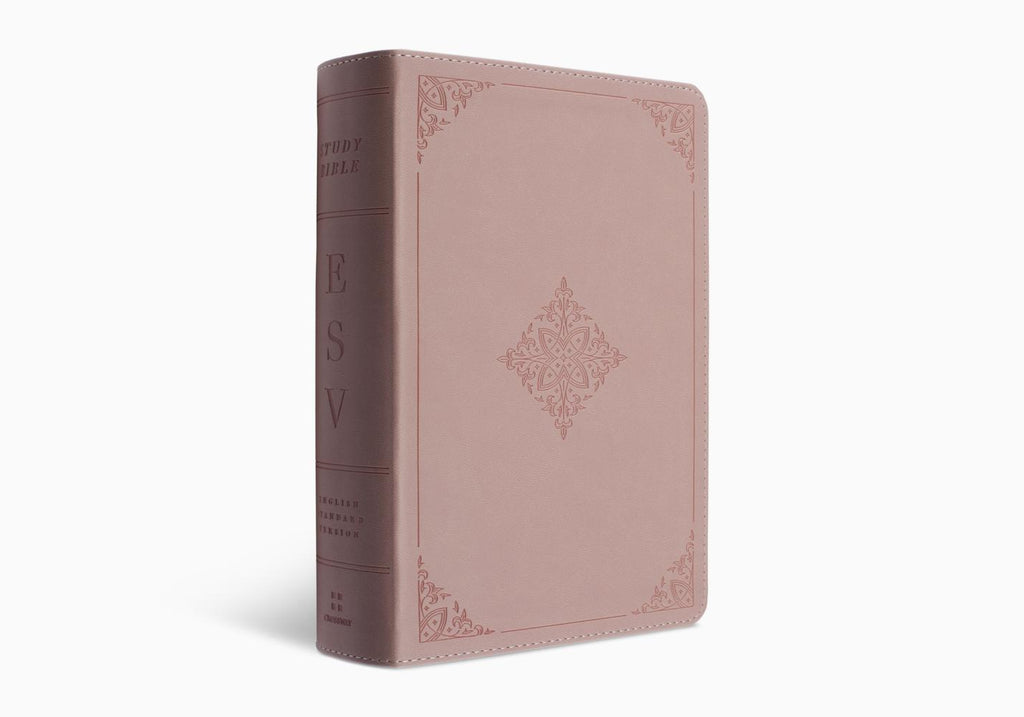 ESV Study Bible, Personal Size  TruTone®, Blush Rose, Fleur-de-lis Design