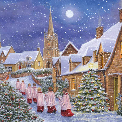 Snowy Choir Christmas Card Pack of 10