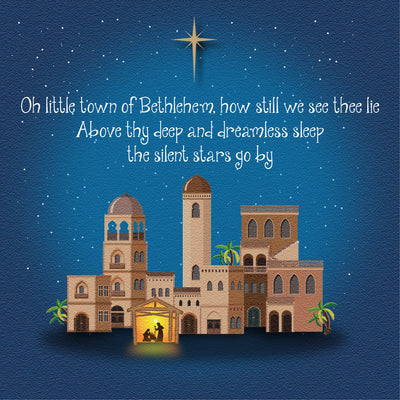 Oh Little Town Christmas Card