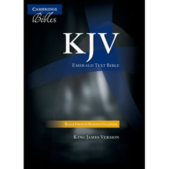 KJV Emerald Text Edition, Black French Morocco Leather