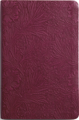 ESV Large Print Value Thinline Bible - TruTone, Raspberry, Floral Design