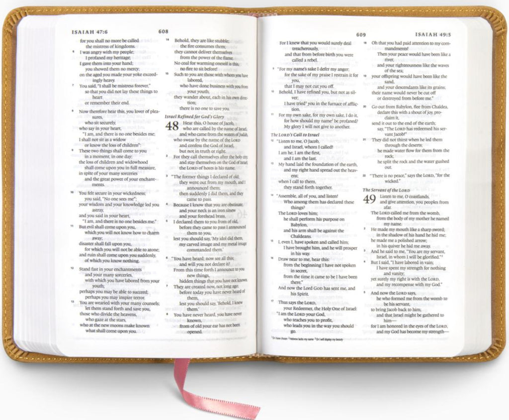 ESV Compact Bible (TruTone, Nubuck Caramel, Wildflower Design)