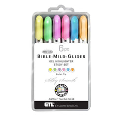 Bible Mild Glider Gel Highlighter Study Set (Set of 6)