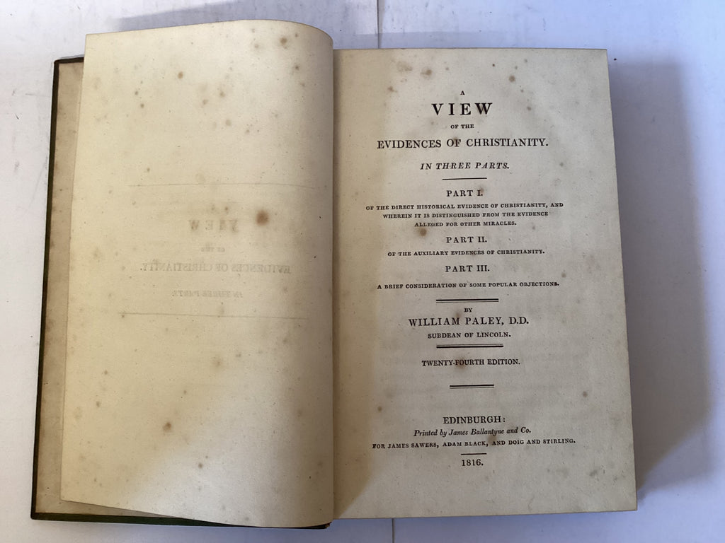 A View of the Evidences of Christianity (The John Gowan Collection)