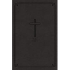 NKJV, Value Thinline Bible, Large Print, Leathersoft, Black, Red Letter Edition, Comfort Print: Holy Bible, New King James Version