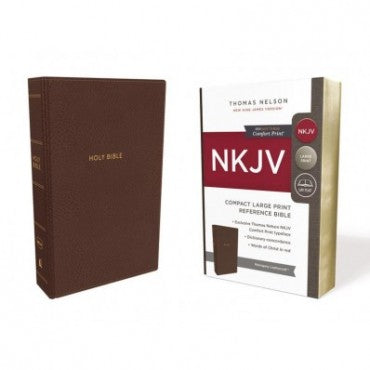 NKJV Compact Reference Bible Red Letter Edition [Large Print, Bro