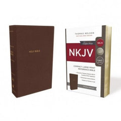 NKJV Compact Reference Bible Red Letter Edition [Large Print, Bro