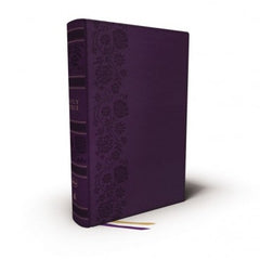 NKJV Single - Column Wide Margin Reference Bible, Purple Leathersoft
