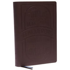 Kjv, Giant Print Center-column Reference Bible, Verse Art Cover Collection, Genuine Leather, Brown, Red Letter, Thumb Indexed, Comfort Print