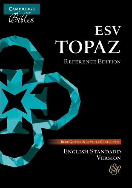 ESV Topaz Reference Edition, Dark Blue Goatskin Leather