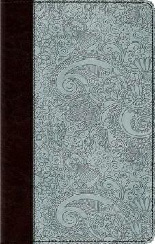 ESV Thinline Bible  TruTone®, Chocolate/Blue, Garden Design