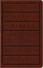 ESV Large Print Personal Size Brown, Engraved Mantel