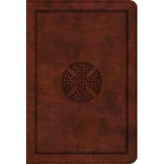 ESV: LARGE PRINT COMPACT BIBLE TRUTONE, BROWN, MOSAIC CROSS