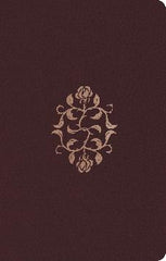 ESV Large Print Personal Size Bible: Bonded Leather, Burgundy, Rose of Sharon Design