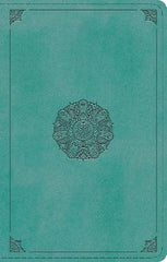 ESV Single Column Thinline Bible: TruTone®, Turquoise, Emblem Design