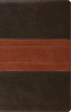 ESV Large Print Thinline Reference Bible, Trutone, Forest/Tan Trail Design