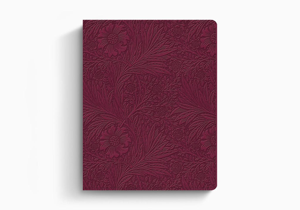 ESV Single Column Journaling Bible (TruTone, Raspberry, Floral Design)