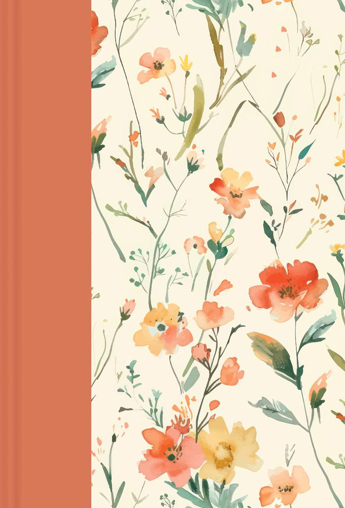 NLT Large Print Slimline Reference Bible - Hardcover, Peach Meadows Design