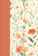 NLT Large Print Slimline Reference Bible - Hardcover, Peach Meadows Design