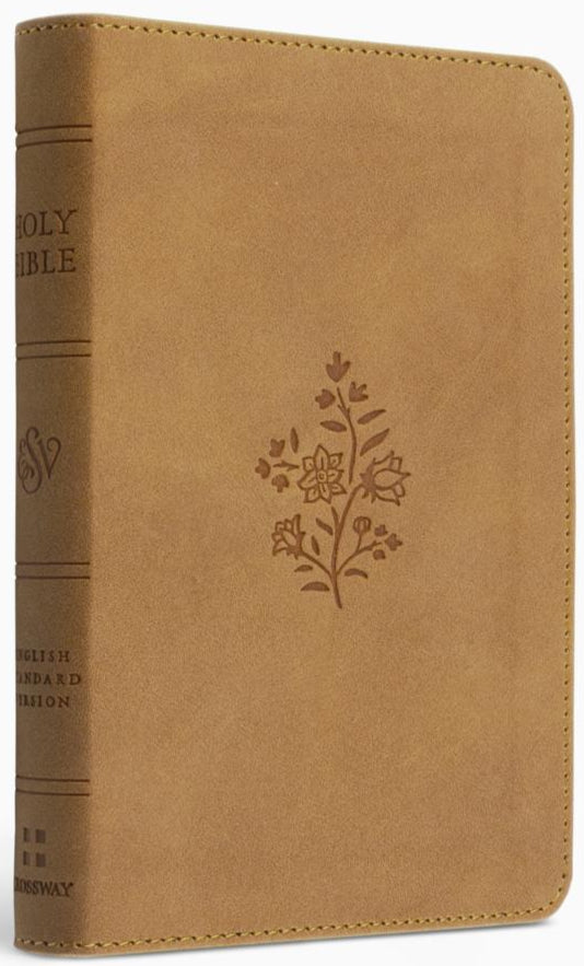 ESV Compact Bible (TruTone, Nubuck Caramel, Wildflower Design)