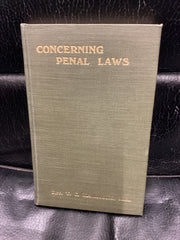Concerning Penal Laws (Used Copy)
