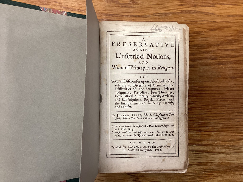 A Preservative Against Unsettled Notions (The John Gowan Collection)