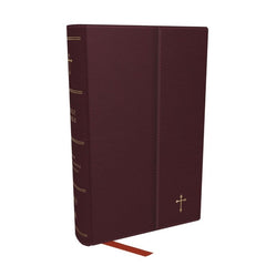 NKJV Compact Reference Bible Burgundy Leatherflex with Snap Closure