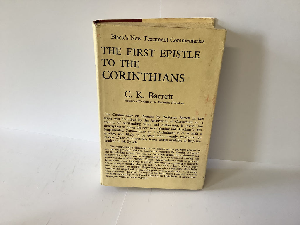 The First Epistle to the Corinthians (Black’s New Testament Commentaries) (John Gowan Collection)