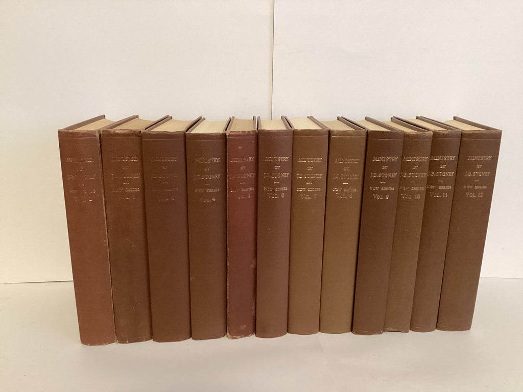 Ministry By J. B. Stoney: Volumes 1-12 Plus Index Book (John Gowan Collection)