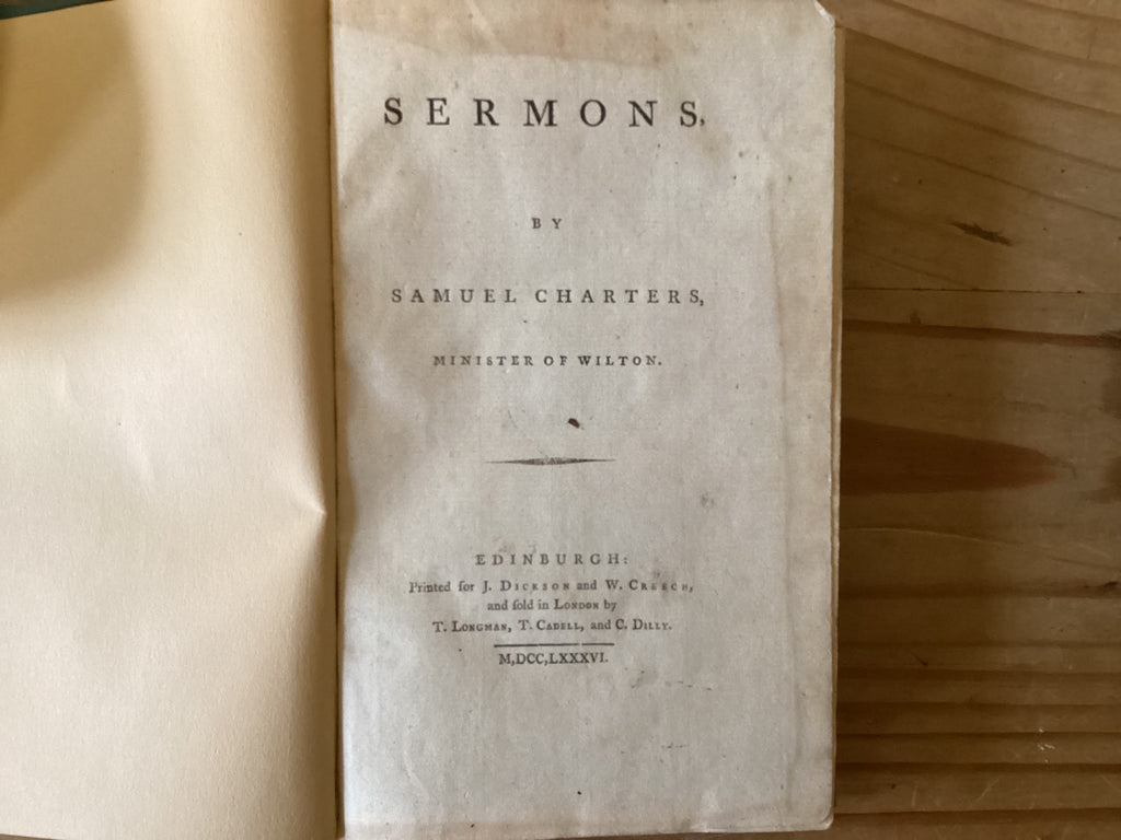 Sermons by Samuel Charters (The John Gowan Collection)