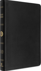 ESV Thinline Reference Bible (Large Print) - Genuine Leather, Black