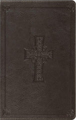 ESV Value Thinline Bible  -  TruTone, Charcoal, Celtic Cross Design