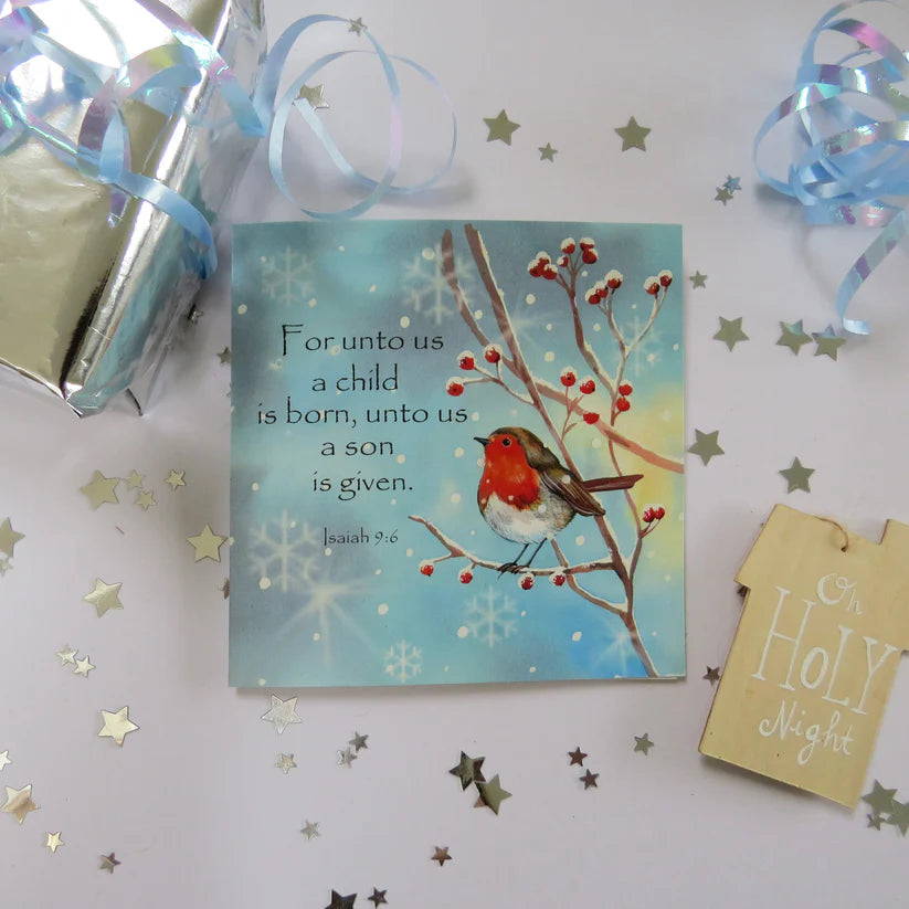 Robin in the Snow Pack of 5 Christmas Cards