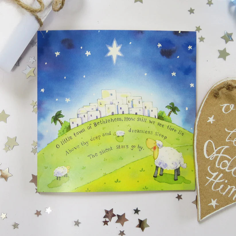 O little town of Bethlehem Pack of 5 Christmas Cards