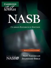 NASB Clarion Reference Bible, Black Calf Split Leather