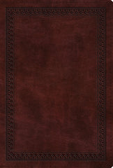 ESV Large Print Compact Bible - TruTone, Mahogany, Border Design