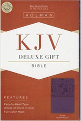 KJV Deluxe Gift Bible - Purple, Leathertouch